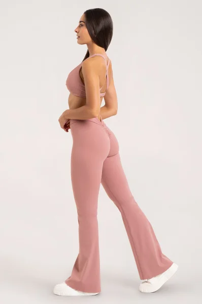 Gym Glamour flared leggings Deep Glow Blush 2