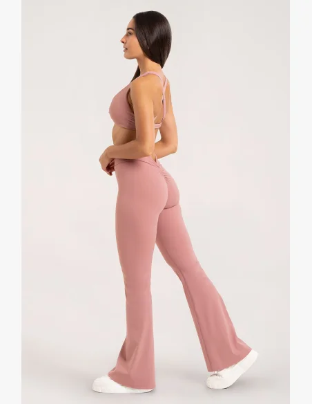 Gym Glamour flared leggings Deep Glow Blush