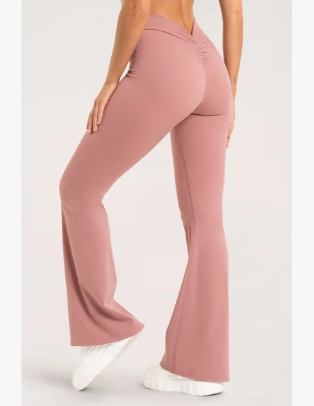 Gym Glamour flared leggings Deep Glow Blush