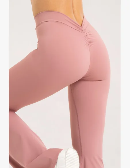 Gym Glamour flared leggings Deep Glow Blush