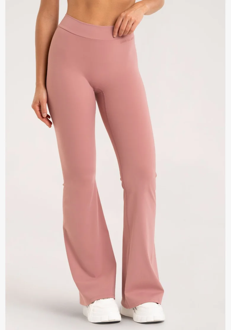 Gym Glamour flared leggings Deep Glow Blush