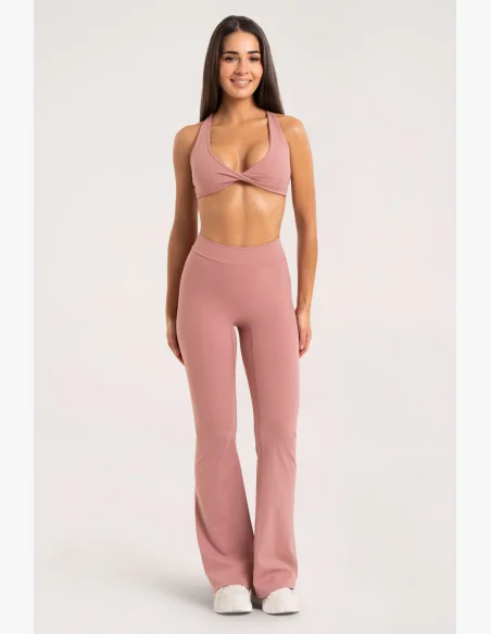 Gym Glamour flared leggings Deep Glow Blush