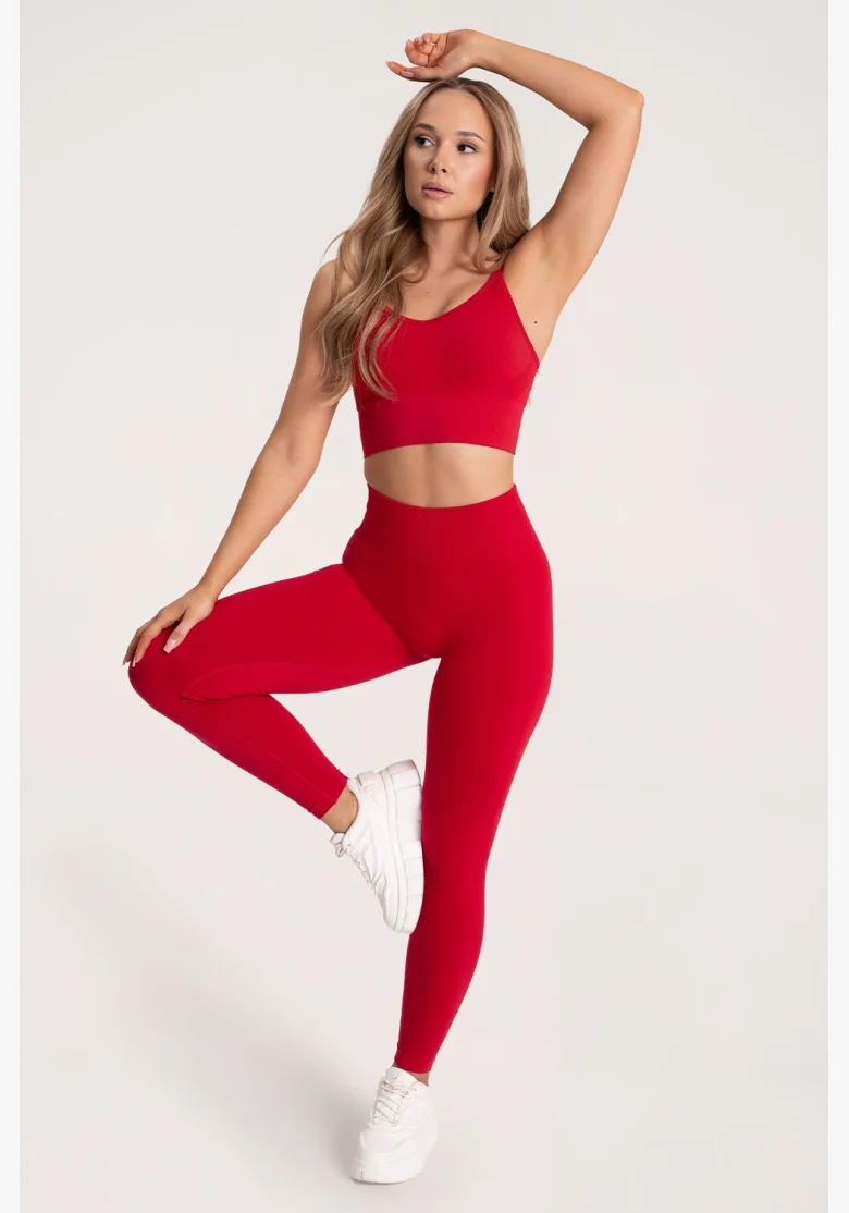 Gym Glamour Leggings Second Skin push up Red