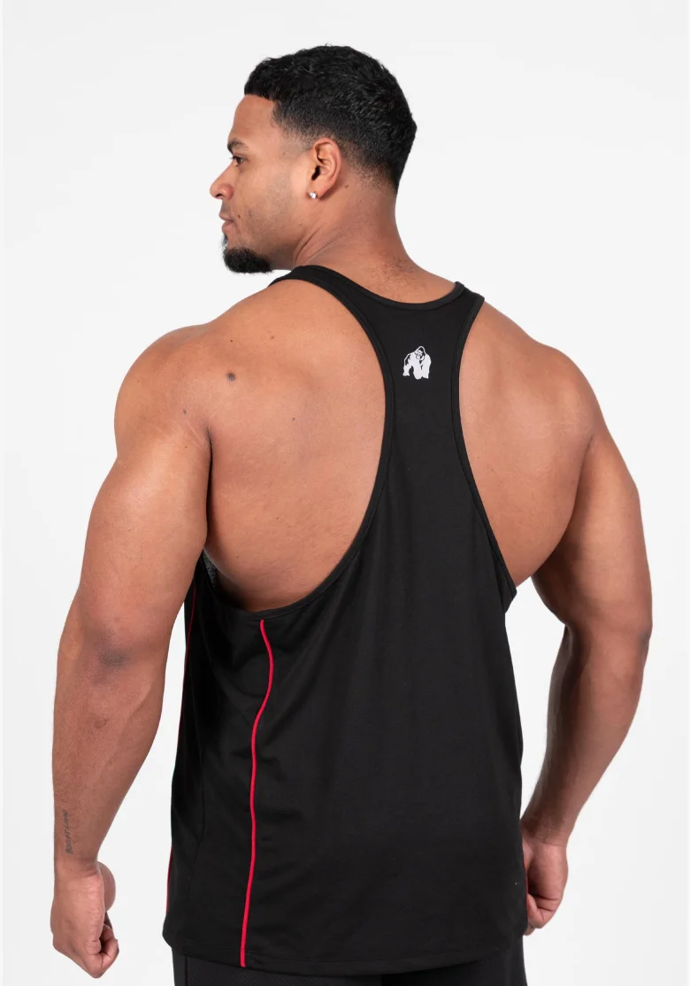 Gorilla Wear men's tank top Casper Stringer – black / red