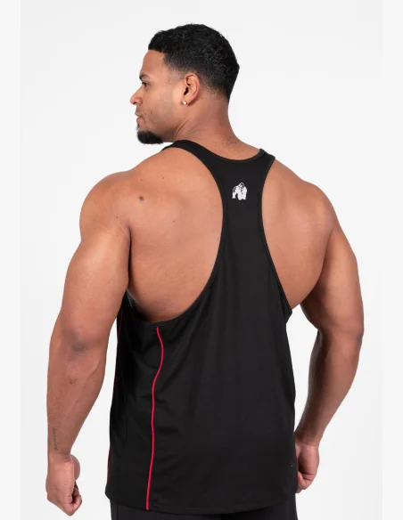 Gorilla Wear men's tank top Casper Stringer – black / red