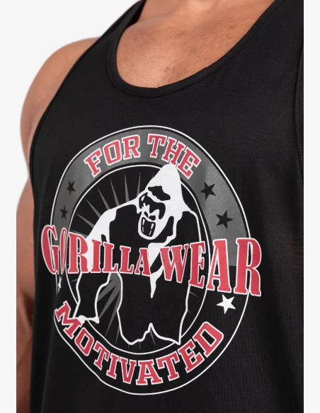 Gorilla Wear men's tank top Casper Stringer – black / red
