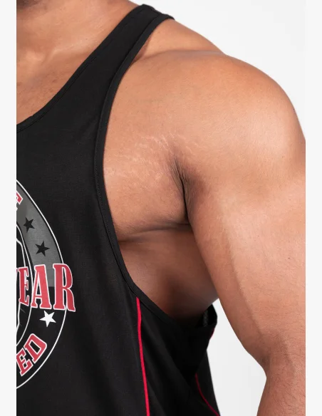 Gorilla Wear men's tank top Casper Stringer – black / red