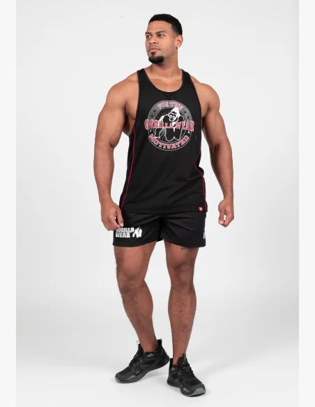 Gorilla Wear men's tank top Casper Stringer – black / red