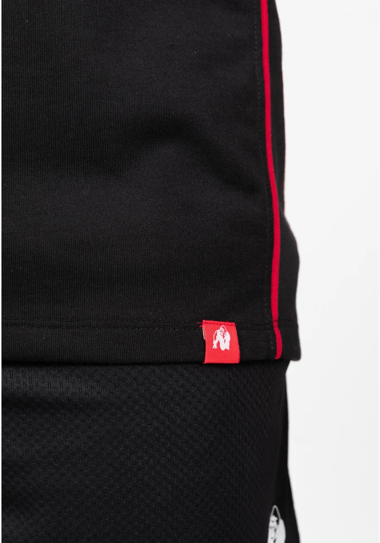 Gorilla Wear men's tank top Casper Stringer – black / red
