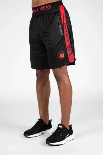 Gorilla Wear men's shorts Atlanta – black/red