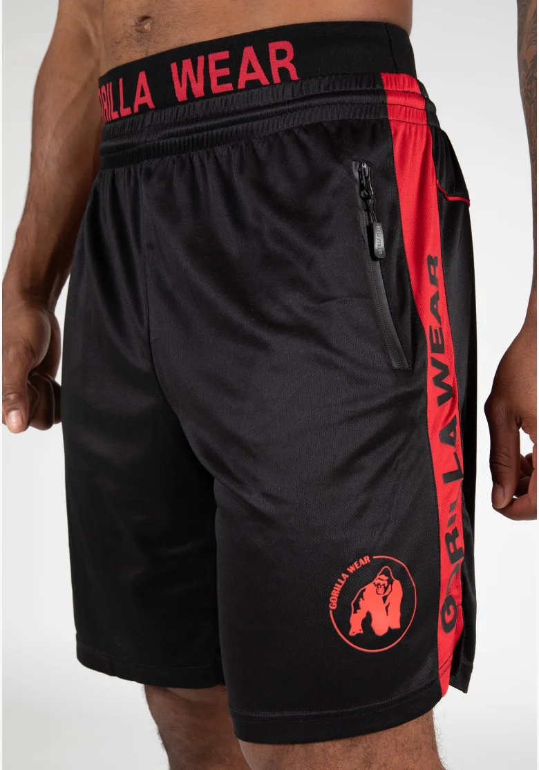 Gorilla Wear men's shorts Atlanta – black/red