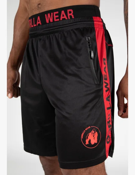 Gorilla Wear men's shorts Atlanta – black/red