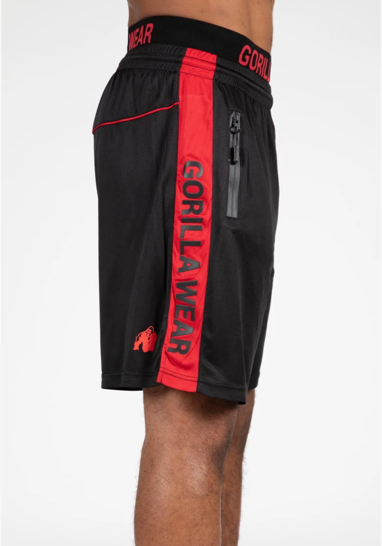 Gorilla Wear men's shorts Atlanta – black/red