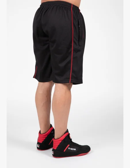 Gorilla Wear men's Wallace Mesh shorts – black / red