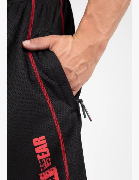 Gorilla Wear men's Wallace Mesh shorts – black / red