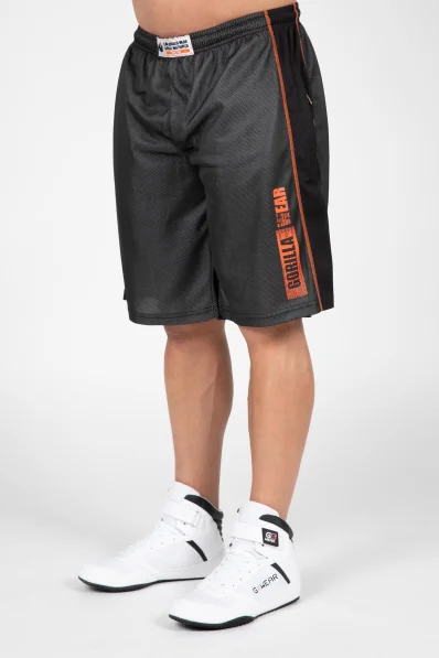 Gorilla Wear men's Wallace Mesh shorts – gray / orange
