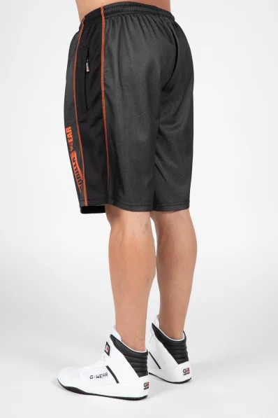 Gorilla Wear men's Wallace Mesh shorts – gray / orange 2