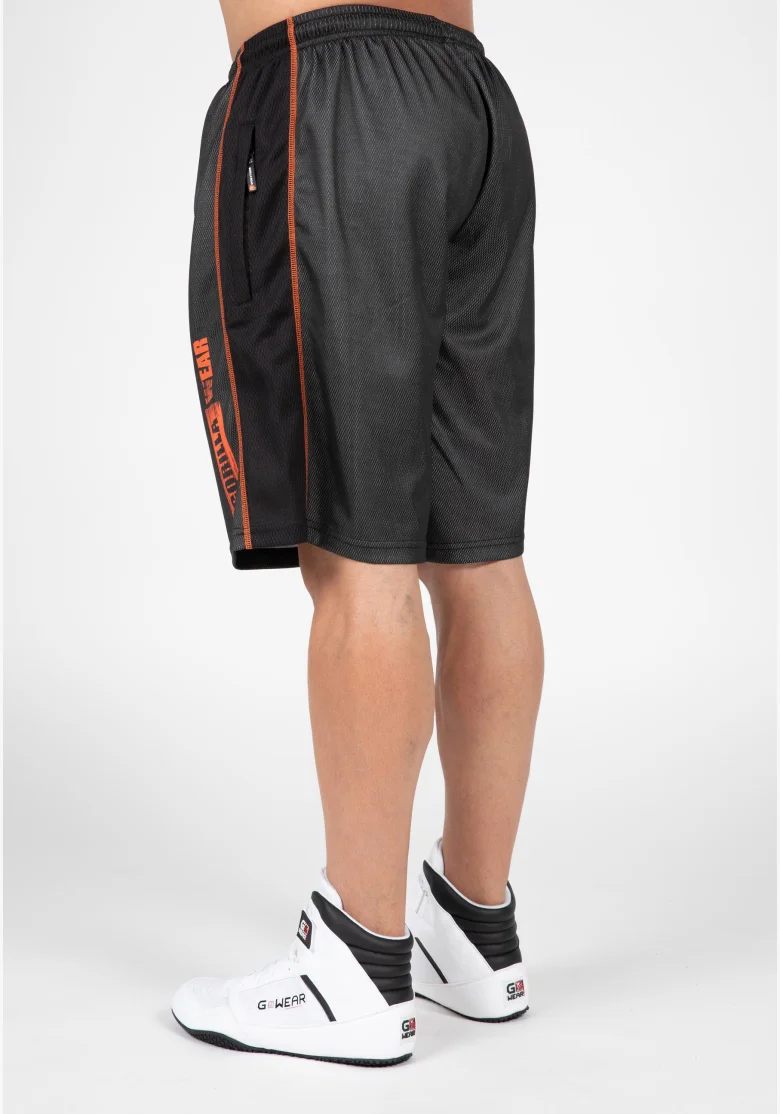 Gorilla Wear men's Wallace Mesh shorts – gray / orange