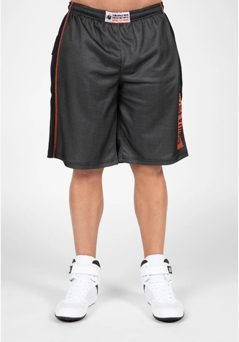 Gorilla Wear men's Wallace Mesh shorts – gray / orange
