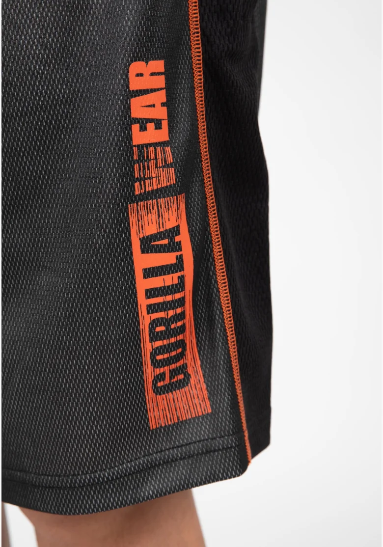 Gorilla Wear men's Wallace Mesh shorts – gray / orange