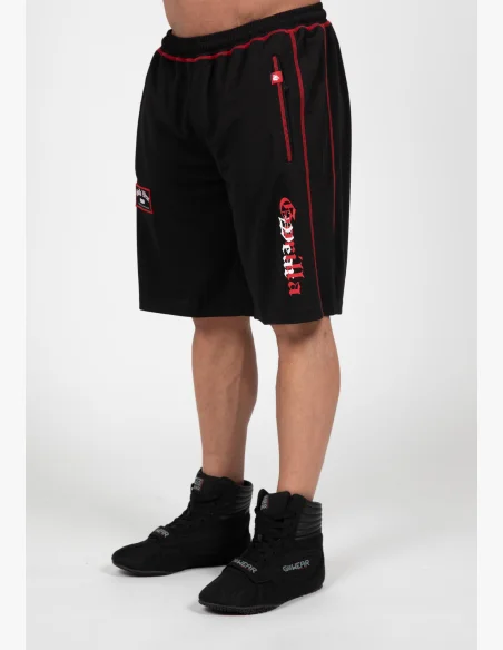 Gorilla Wear men's Marlow Mesh shorts – black / red