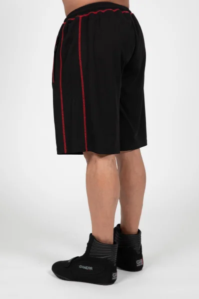 Gorilla Wear men's Marlow Mesh shorts – black / red 2