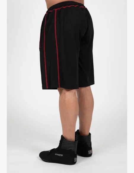 Gorilla Wear men's Marlow Mesh shorts – black / red