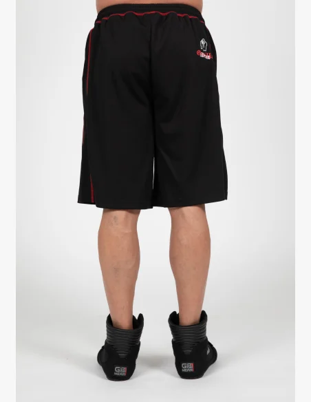 Gorilla Wear men's Marlow Mesh shorts – black / red