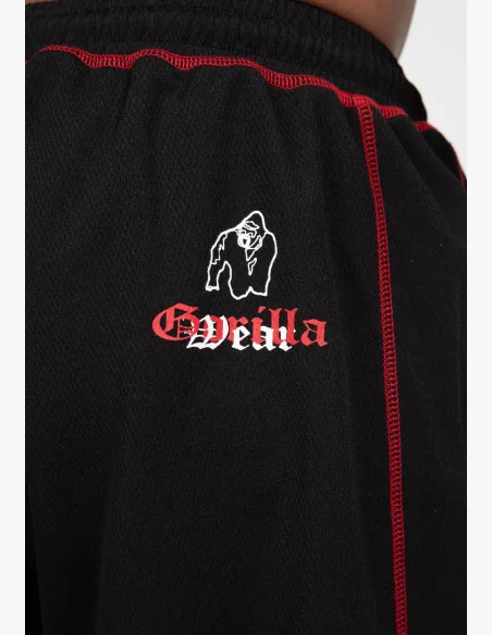Gorilla Wear men's Marlow Mesh shorts – black / red