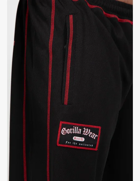 Gorilla Wear men's Marlow Mesh shorts – black / red