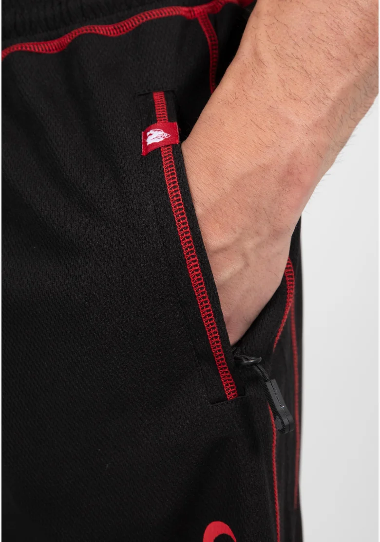 Gorilla Wear men's Marlow Mesh shorts – black / red