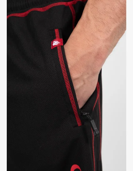 Gorilla Wear men's Marlow Mesh shorts – black / red