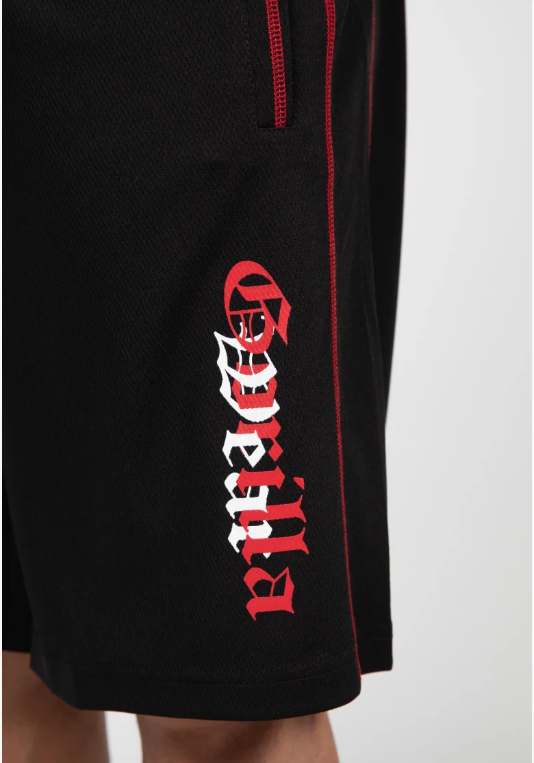 Gorilla Wear men's Marlow Mesh shorts – black / red