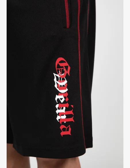 Gorilla Wear men's Marlow Mesh shorts – black / red