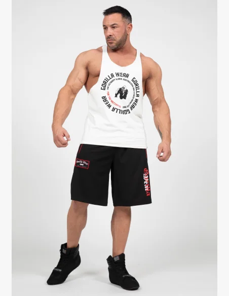 Gorilla Wear men's Marlow Mesh shorts – black / red