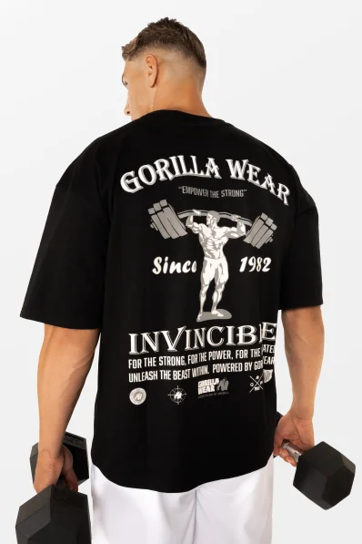 Gorilla Wear men's oversized t-shirt Kingston – black