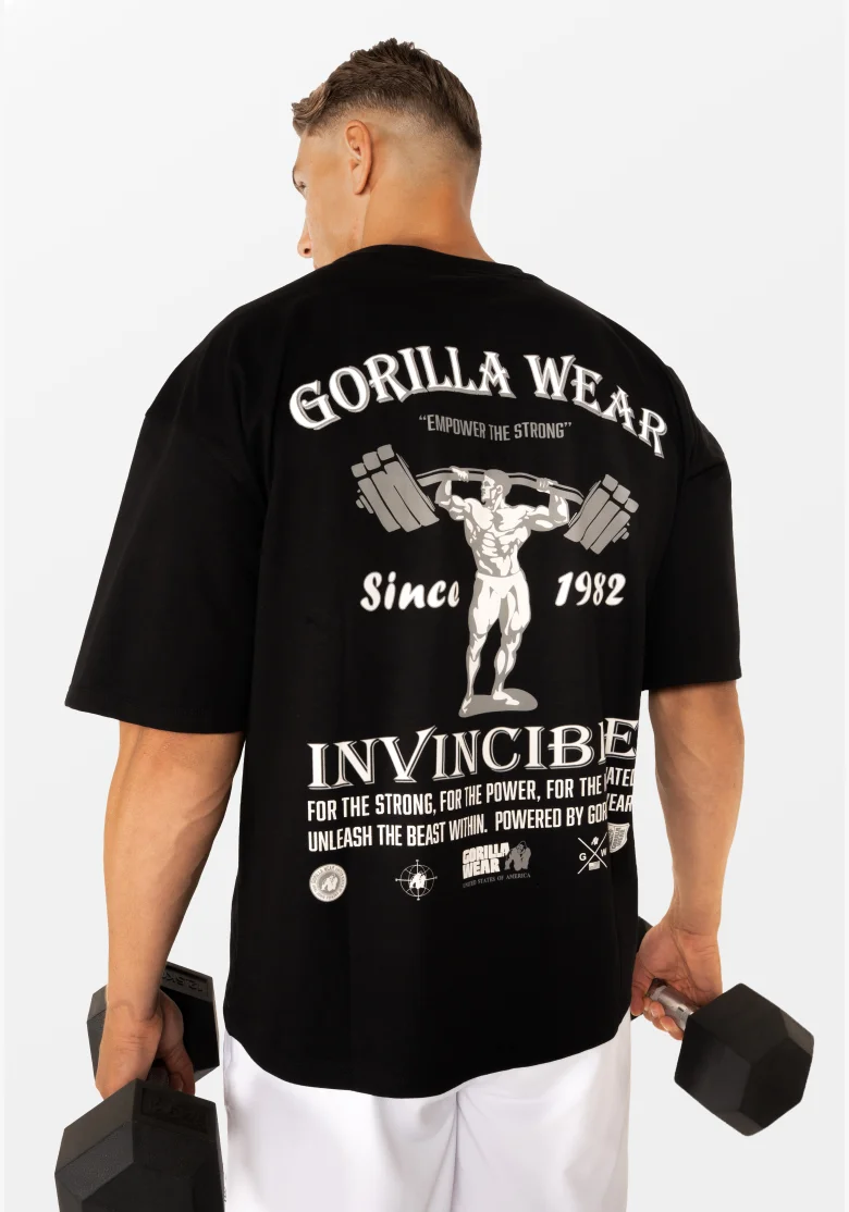 Gorilla Wear men's oversized t-shirt Kingston – black