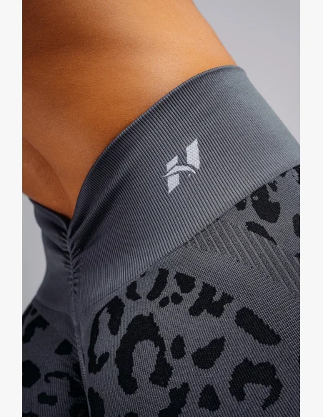 NEBBIA Compression push-up leggings with leopard pattern PRIMAL black