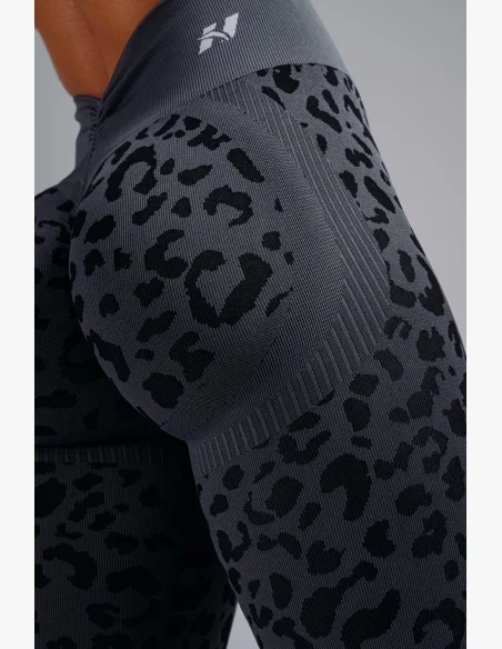 NEBBIA Compression push-up leggings with leopard pattern PRIMAL black