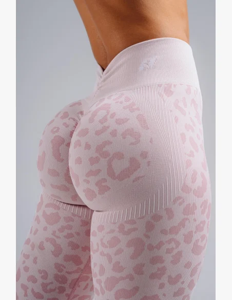 NEBBIA Compression push-up leggings with leopard pattern PRIMAL pink
