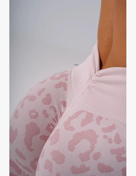 NEBBIA Compression push-up leggings with leopard pattern PRIMAL pink