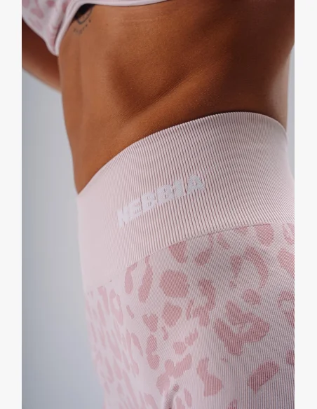 NEBBIA Compression push-up leggings with leopard pattern PRIMAL pink