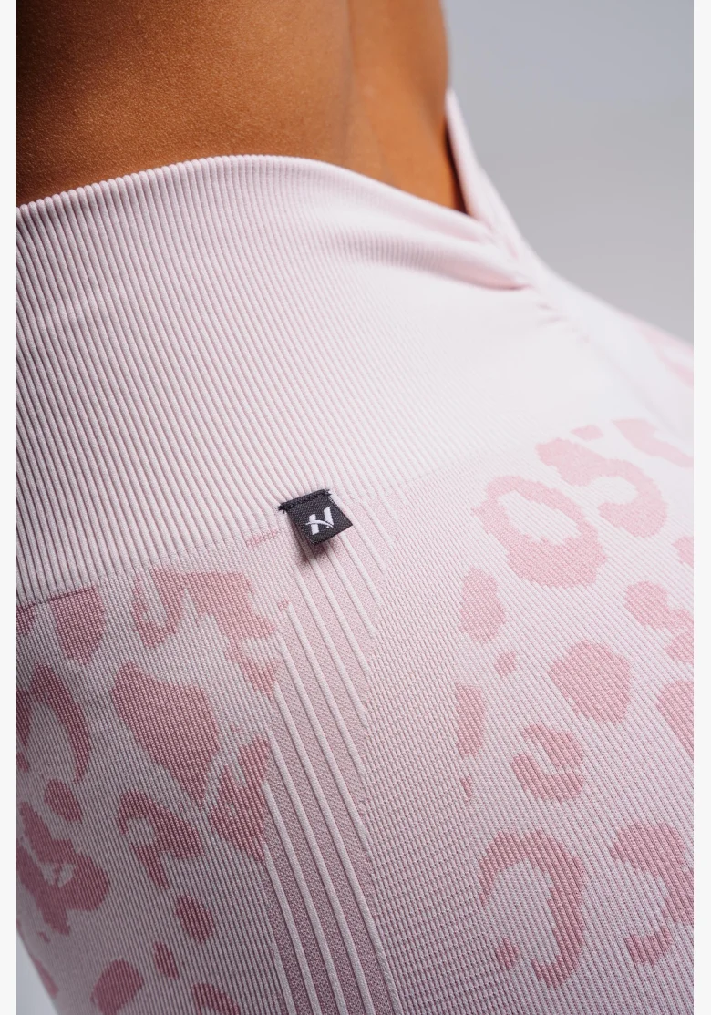 NEBBIA Compression push-up leggings with leopard pattern PRIMAL pink