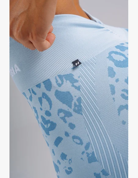 NEBBIA Compression push-up leggings with leopard pattern PRIMAL blue