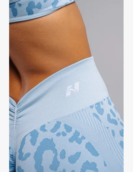 NEBBIA Compression push-up leggings with leopard pattern PRIMAL blue