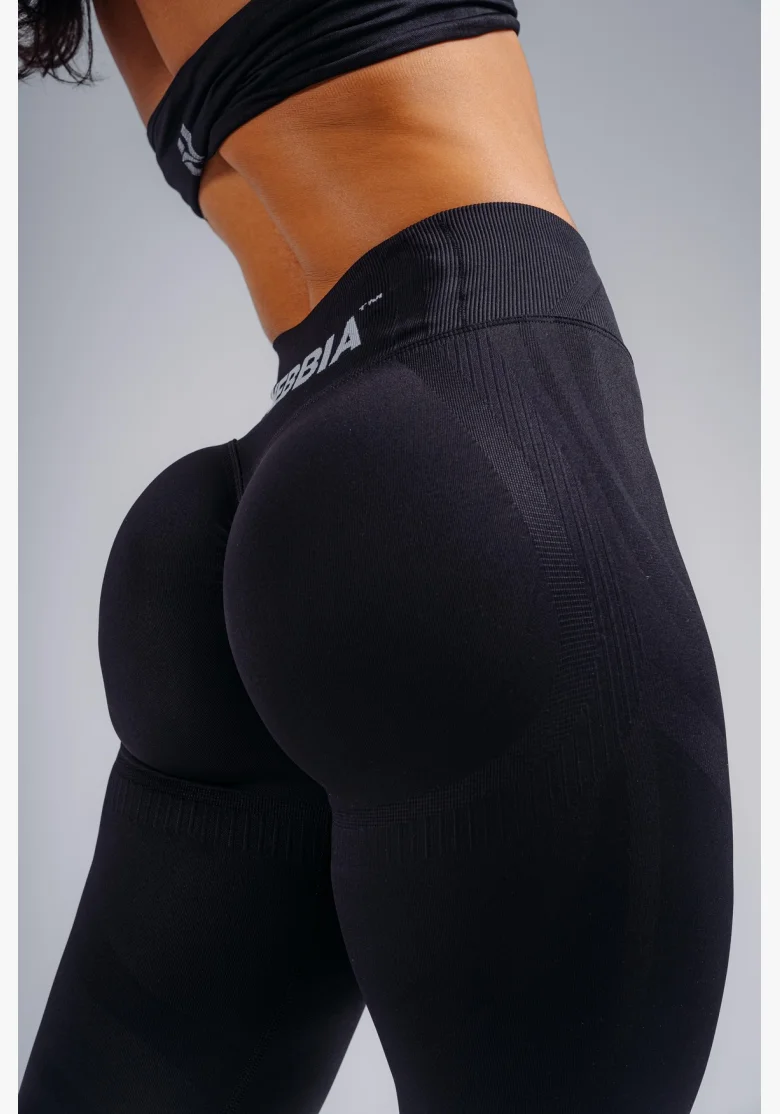 NEBBIA High-waist extra push-up leggings PRIMAL black