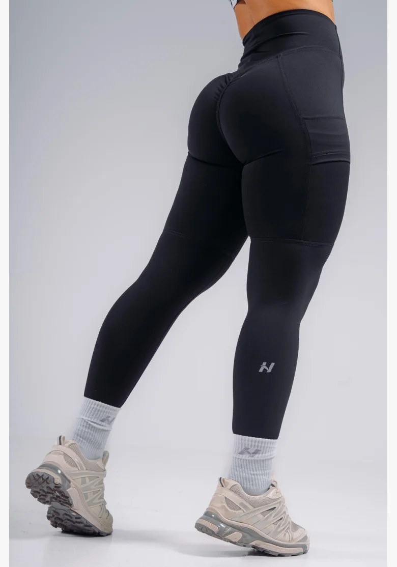 NEBBIA High-waist shaping leggings with pockets PRIMAL black