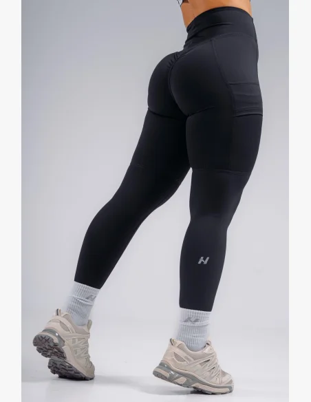 NEBBIA High-waist shaping leggings with pockets PRIMAL black