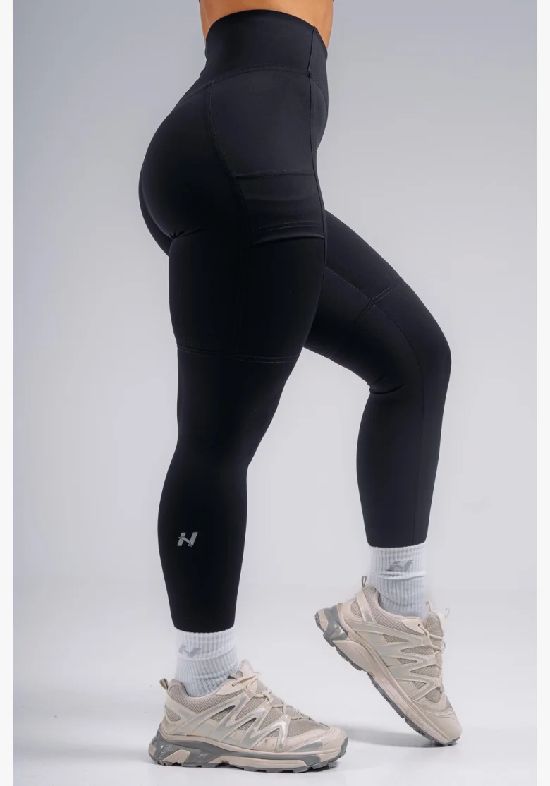 NEBBIA High-waist shaping leggings with pockets PRIMAL black