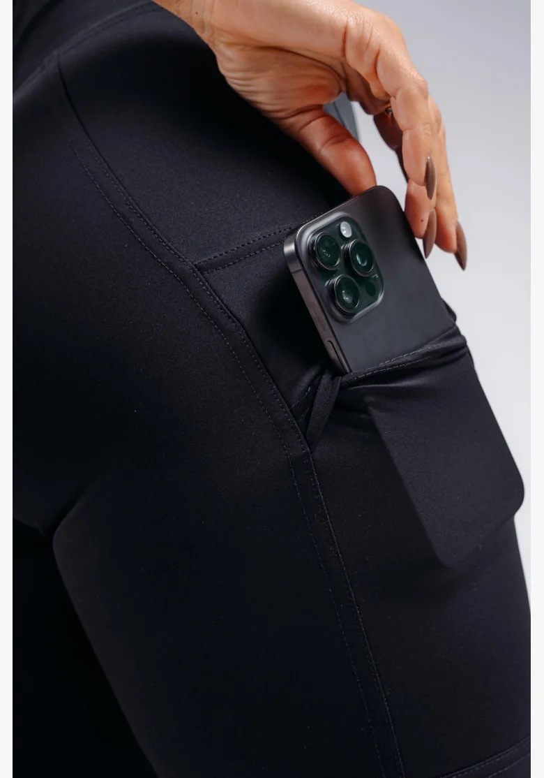 NEBBIA High-waist shaping leggings with pockets PRIMAL black